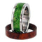 Two Wood Inlay 8mm Comfort-Fit Interchangeable Titanium Wedding Band, Size 14.25