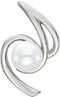 Platinum White Freshwater Cultured Pearl Pendant (6.5-7 MM)