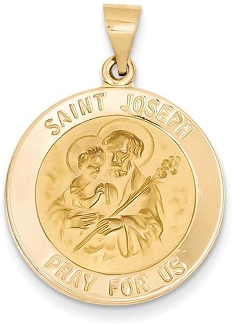 14k Yellow Gold St. Joseph Medal Pendant (25X22MM)