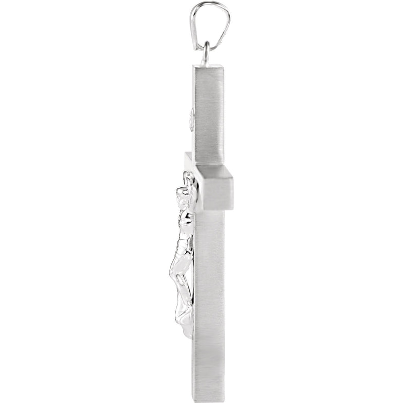 Hollow Crucifix Sterling Silver Pendant (57.7X38.5MM)