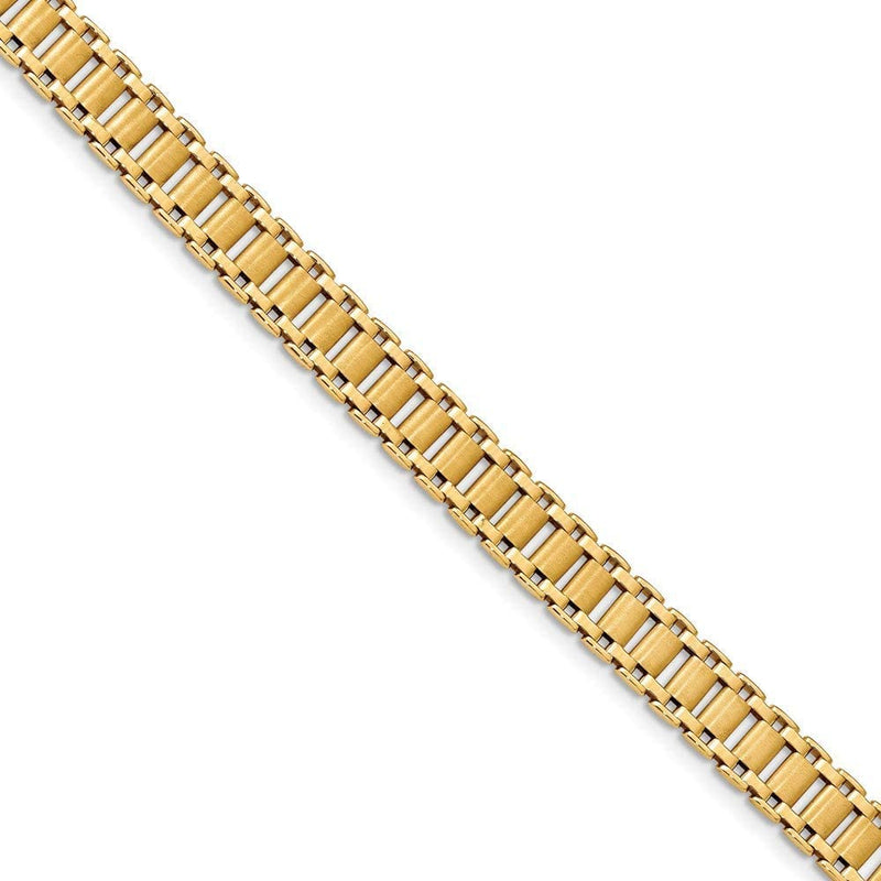 Men's Italian 14k Yellow Gold 10mm Link Bracelet, 8.5 Inches