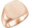 Men's Closed Back Signet Ring, 14k Rose Gold (20mm)