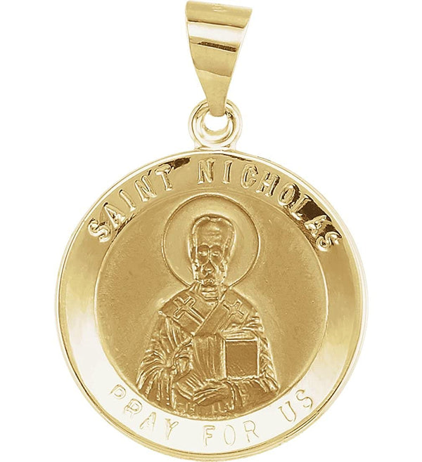 14k Yellow Gold St. Nicholas Medal(18.5 MM)