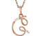 5-Stone Diamond Letter 'G' Initial 14k Rose Gold Pendant Necklace, 18" (.03 Cttw, GH, I1)