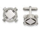 Stainless Steel Brushed Polished Round Cuff Links 20.78MMX 17.36MM