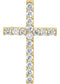 Diamond Petite Cross 14k Yellow Gold Pendant (.625 Ctw, G-H Color, I1 Clarity)