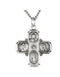 Sterling Silver Four-Way Cross Medal Necklace, 24" (25x24 MM)