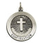 Sterling Silver Confirmation Medal with Embossed Cross, 18" (18 MM)