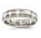 Silver Inlay Collection Brushed and Polished Titanium, Argentium Silver 6mm Band