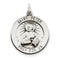 Sterling Silver Antiqued St. Peter Medal (31X21MM)