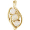 Opal Three-Stone Pendant, 14k Yellow Gold