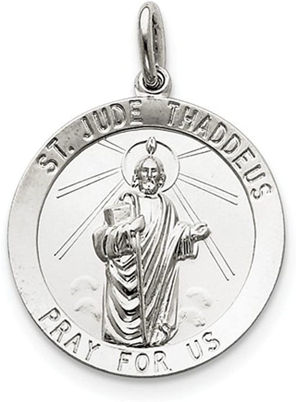 Sterling Silver St. Jude Thaddeus Medal (35X25MM)