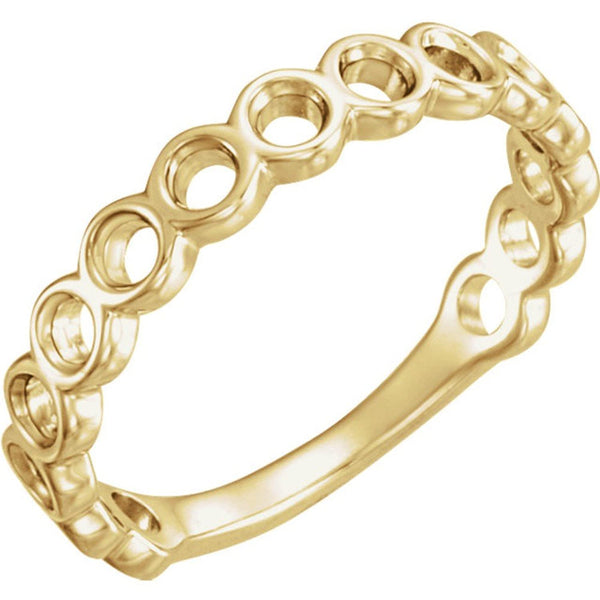 Circle Stackable Ring, 14k Yellow Gold