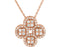 Diamond Clover Necklace, 14k Rose Gold, 18" (0.5 Ctw, G-H Color, I1 Clarity)