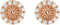 Diamond Cluster Earring Jackets,14k Rose Gold (3.6MM) (0.125 Ctw, G-H Color, I2 Clarity)