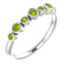 Platinum Peridot 7-Stone 3.25mm Ring