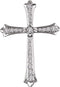 Diamond Fleur-de-Lis Cross Rhodium-Plated 14k White Gold Pendant (.25 Ctw, H+ Color, I1 Clarity)