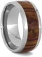 Tulip Wood 10mm Comfort-Fit Titanium Wedding Band, Size 10.75