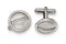 Stainless Steel Polished with Cubic Zirconia Circle Cuff Links