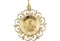 14k Yellow Gold Round St. Barbara Medal (18.5 MM)