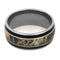 Camo, Black Enamel Stripes 9mm Comfort-Fit Titanium Wedding Band