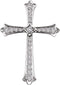 Diamond Fleur-de-Lis Cross Rhodium-Plated 14k White Gold Pendant (.75 Ctw, H+ Color, I1 Clarity)