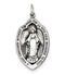 Sterling Silver Antiqued Miraculous Medal (32X16MM)