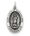 Sterling Silver Our Lady Of Guadalupe Medal (24X13MM)