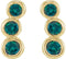 Chatham Created Alexandrite Three-Stone Ear Climbers, 14k Yellow Gold