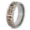 Copper and Silver Mokume Gane with Concave Edge 7mm Comfort-Fit Titanium Ring