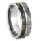 Charles & Colvard Moissanite, Camo Engagement Ring and Deer Antler, Camo Print Titanium Band, His and Her Wedding Band Set