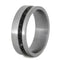 Black Stardust 7mm Comfort-Fit Brushed Titanium Wedding Band, Size 10.25