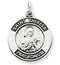 Sterling Silver Antiqued St. Theresa Medal (21X16MM)