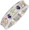 Black Hills Gold Amethyst Sterling Silver, 12k Rose Gold, 12k Green Gold Ring, Size 9.5