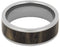 Petrified Wood Inlay 8mm Comfort-Fit Polished Titanium Wedding Band