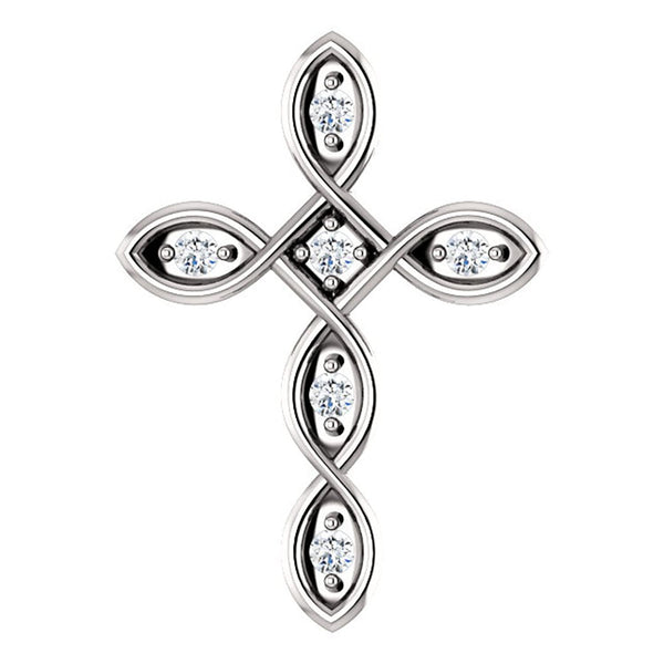 Platinum Diamond Everlasting Cross Pendant (.1 Ctw, G-H Color, SI2-SI3 Clarity)