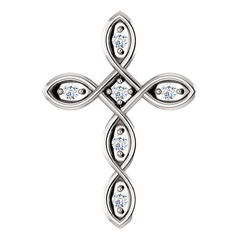Diamond Everlasting Cross Sterling Silver Pendant (.1 Ctw, G-H Color, I1 Clarity)