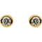 Diamond Stud Bezel Earrings, 14k Yellow Gold (1 Cttw, Color GH, Clarity I1)