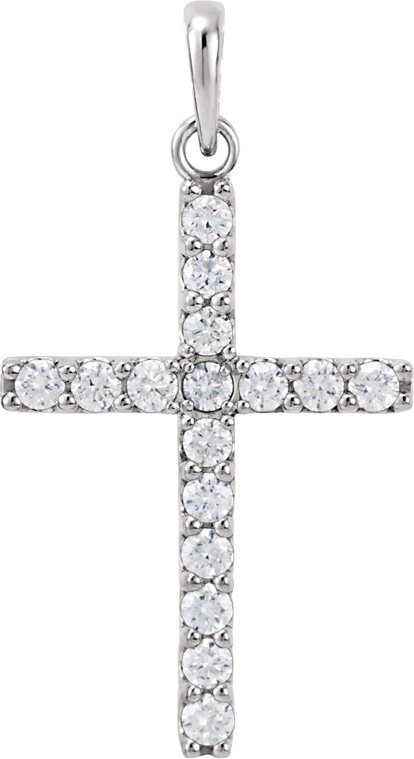 Platinum Diamond Cross Pendant (0.33 Ctw, Color GH, Clarity I1)