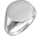 Men's Sterling Silver Brushed Signet Ring (18mm) Size 11.75