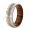 Gibeon Meteorite, 14k Rose Gold, Titanium 7mm Comfort-Fit Honduran Rosewood Band