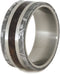 Dinosaur Bone, Gibeon Meteorite 8mm Comfort-Fit Matte Titanium Wedding Band, Size 9.5