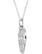 12-Stone Diamond Heart Filigree Pendant Necklace, Sterling Silver, 18" (1/10 Ctw)