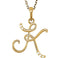 5-Stone Diamond Letter 'K' Initial 14k Yellow Gold Pendant Necklace, 18" (.03 Cttw, GH, I1)