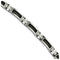 Men's Polished and Brushed Stainless Steel 8mm Black IP-Plated Bracelet, 8.5"