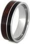 Afzelia, African Black Wood 8mm Comfort-Fit Titanium Wedding Band, Size 11.5