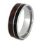 Afzelia, African Black Wood 8mm Comfort-Fit Titanium Wedding Band