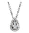 14k White Gold .25 Cttw. Diamond Necklace, 18"