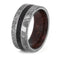 Dinosaur Bone, Gibeon Meteorite, Honduran Rosewood Burl 10mm Comfort-Fit Titanium Band