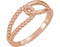 Interlocking Beaded Ring, 14k Rose Gold